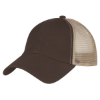 Washed Cotton Mesh Back Cap Brown/Khaki Mesh