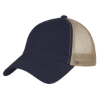 Washed Cotton Mesh Back Cap Navy Blue/Khaki Mesh