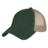 Washed Cotton Mesh Back Cap Dark Green/Khaki Mesh