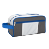 Weston Deluxe Toiletry Bag Grey/White/Royal Blue Trim