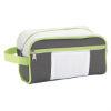 Weston Deluxe Toiletry Bag Grey/White/Lime Green Trim