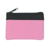 Zippered Coin Pouch (291) Pink/Black Trim