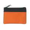 Zippered Coin Pouch (291) Orange/Black Trim