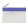 Zippered Coin Pouch (9481) Frosted White/Purple Trim