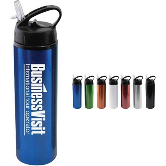 24 oz Water Bottle with Flip Top Sport Lid