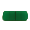 Plastic Bandage Dispenser with Pill Case Green