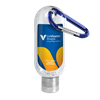 1.9 oz. Clear Sanitizer in Clear Bottle with Carabiner Blue