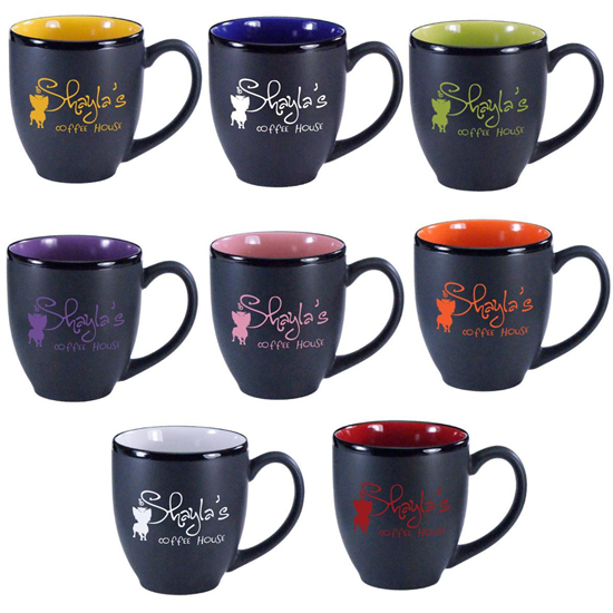 Matte Black Out Hilo Bistro Mugs