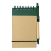 5" x 4" Recycled Spiral Jotter with Pen Green