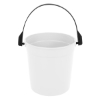 32 oz Party Pail with Handle White w/ Black