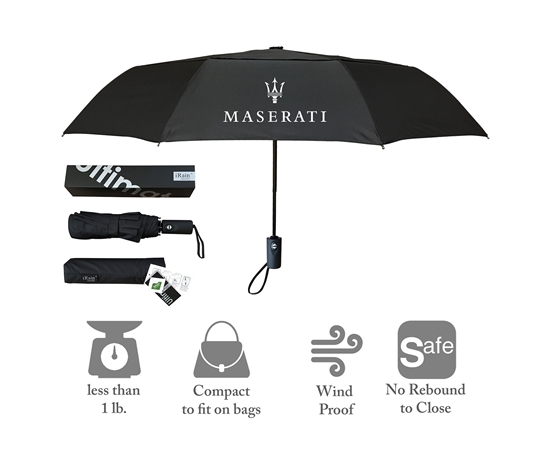 Executive Black Mini Folding Umbrella