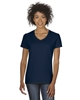 Gildan Ladies Heavy Cotton 100% Cotton V-Neck T-Shirt Navy