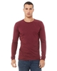 Bella + Canvas Unisex Triblend Long-Sleeve T-Shirts Maroon Triblend