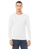 Bella + Canvas Unisex Triblend Long-Sleeve T-Shirts Solid White Triblend