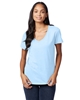 Hanes Ladies' Perfect-T V-Neck T-Shirt Light Blue