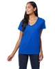 Hanes Ladies' Perfect-T V-Neck T-Shirt Deep Royal