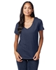 Hanes Ladies' Perfect-T V-Neck T-Shirt Navy