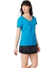 Hanes Ladies' Perfect-T V-Neck T-Shirt Teal