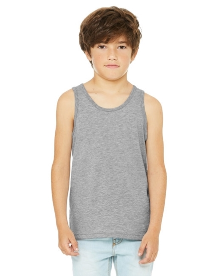 Bella + Canvas Youth Jersey Tanks Athletic Heather