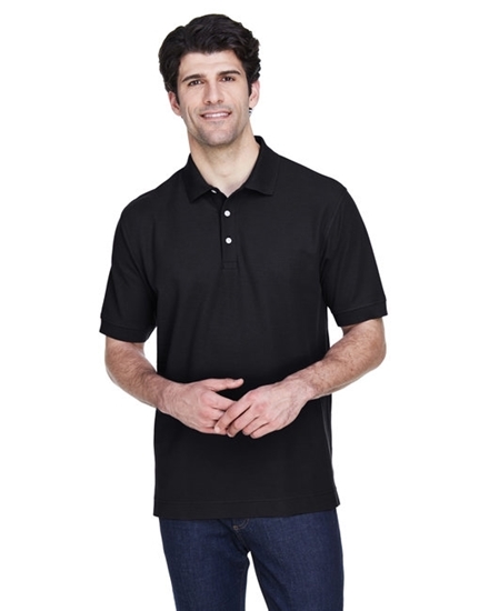 Devon & Jones Men's Pima Piqué Short-Sleeve Polos Black