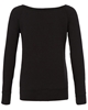 Bella + Canvas Ladies' Sponge Fleece Wide Neck Sweatshirts Black