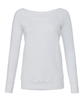 Bella + Canvas Ladies' Sponge Fleece Wide Neck Sweatshirts Solid White Triblend