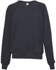 Bella + Canvas Youth Sponge Fleece Raglan Sweatshirts Heather Navy