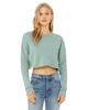 Bella + Canvas Ladies' Cropped Fleece Crew Dusty Blue