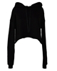 Bella + Canvas Ladies' Cropped Fleece Hoodie Black