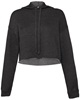 Bella + Canvas Ladies' Cropped Fleece Hoodie Dark Gray Heather