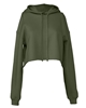 Bella + Canvas Ladies' Cropped Fleece Hoodie Military Green