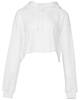 Bella + Canvas Ladies' Cropped Fleece Hoodie White