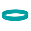 Custom Printed Embossed Silicone Wristbands - 8" x 1/4" Teal