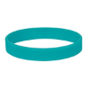 Custom Printed Embossed Silicone Wristbands - 8" x 3/4" Teal