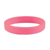 Custom Printed Embossed Silicone Wristbands - 8" x 3/4" Pink