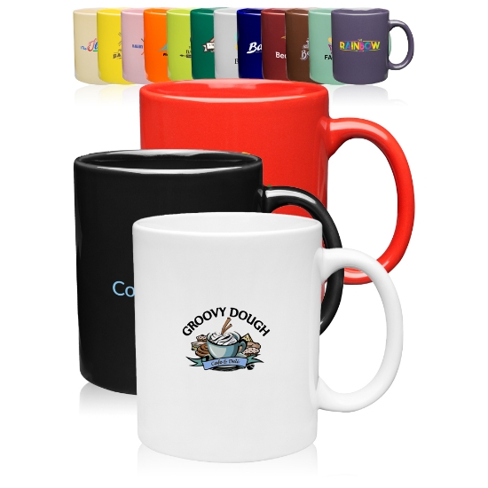 11 oz. Traditional Ceramic Custom Mugs