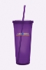 Double Wall Acrylic Tumbler - 24 oz Purple