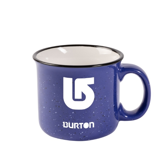 Camping Mug 15oz White/Blue