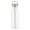 21 Oz. Liberty Stainless Steel Bottle With Wood Lid- White