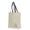 Cotton Canvas Tote Bag 15" x 14 1/2" Black Handles