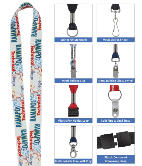 3/4-Inch RPET Fine Print Lanyard