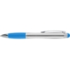 Logo Light Up Stylus Silver Pens Light Blue