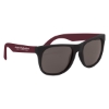 Rubberized Sunglasses Black w/ Maroon