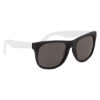 Rubberized Sunglasses Black w/ White