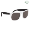 Rubberized Sunglasses White w/ Black