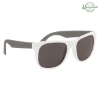 Rubberized Sunglasses White w/ Gray