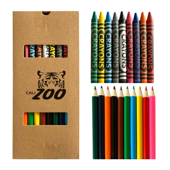 19 Piece Crayon And Pencil Set Silk Screen