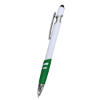 Landon Incline Stylus Pens White/Green Trim