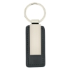 Leatherette Key Tag Black/Matte Silver