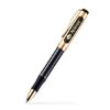 Twist Action Solid Brass Ballpoint Pen Satin Gold/Black Matte